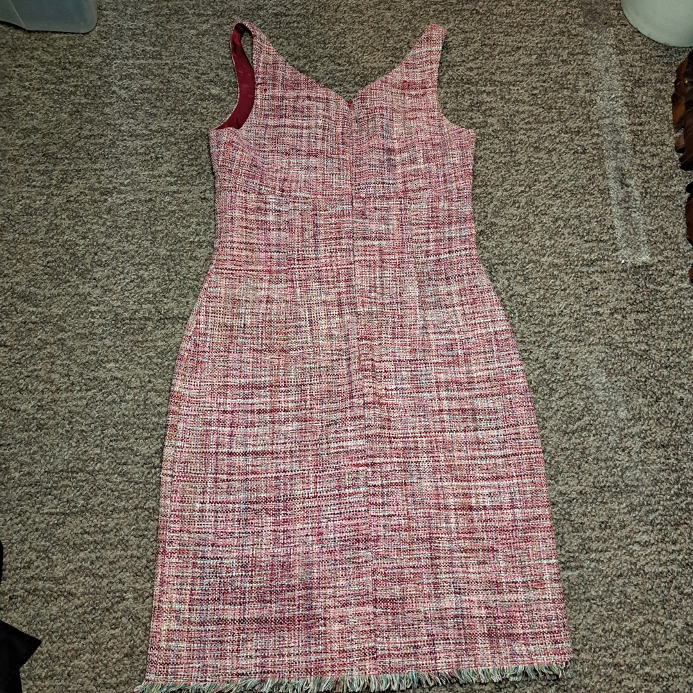 Sandra Angelozzi Elegant Pink Tweed Mini Dress
